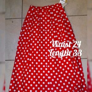 Vintage Red/White polka dot skirt